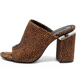 Alexander Wang Avery animal print suede floating heeled mules
